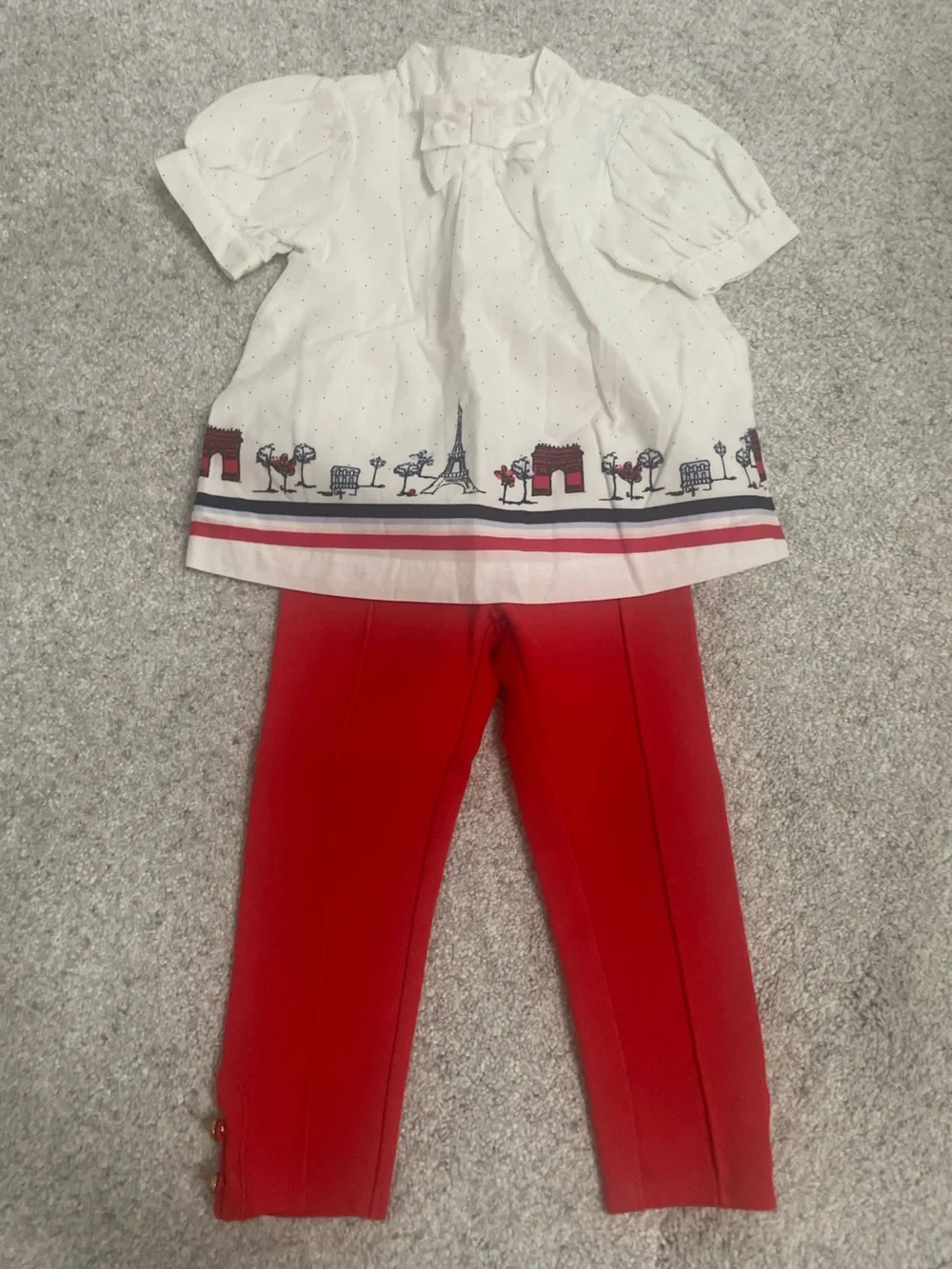 Janie and Jack Two Piece Parisian Themed Two Piece Outfit, EUC, size 2T